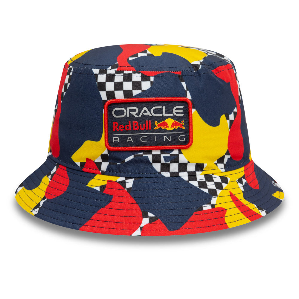 Oracle Red Bull Racing Bucket Hat - Abstract Tapered F1 Racing Bucket - New Era